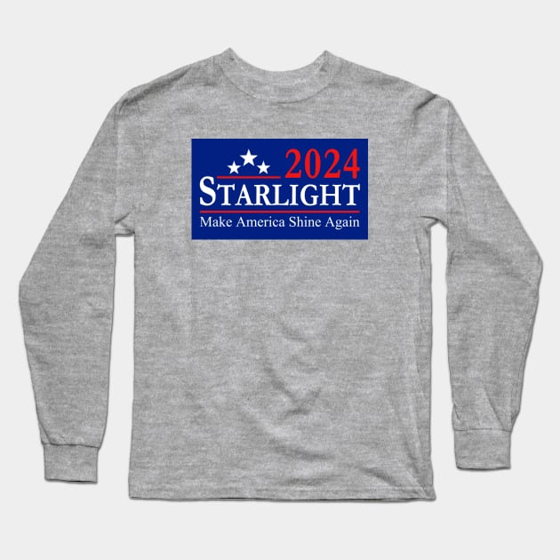 Starlight 2024 Make America Shine Again Long Sleeve T-Shirt by Electrovista